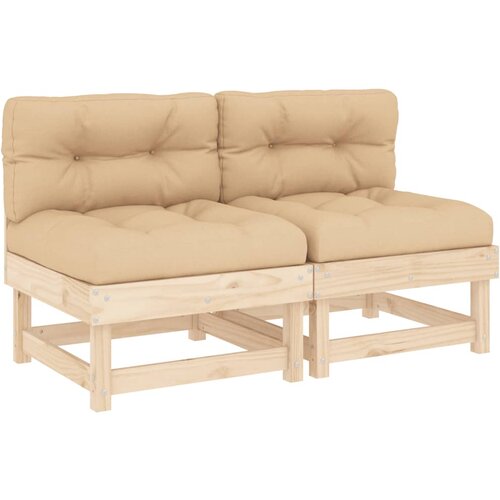 Maison Chic Sredinski kavč - Sofa - Kanape z blazinami 2 kosa trdna borovina, (21727054) Cene