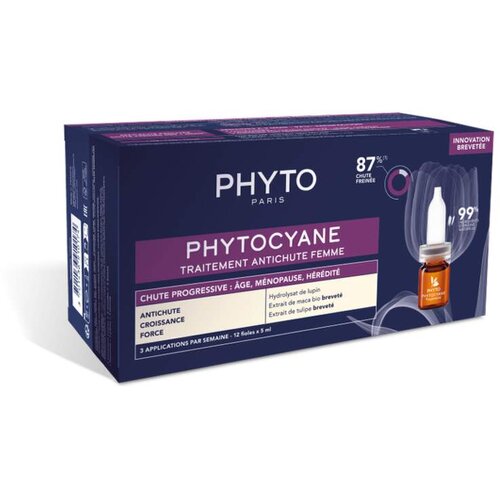 Phyto Phytocyane Anti-Hair Loss Treatment For Women ciljana njega protiv opadanja kose za žene 12x5 ml Cene