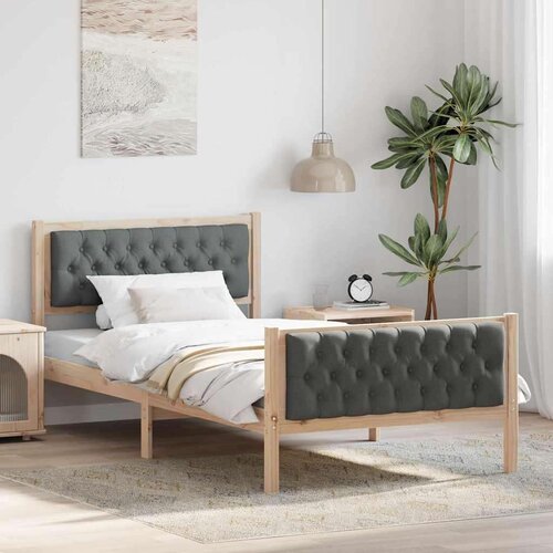  Okvir za krevet Tamno siva 100 x 200 cm tkanina Cene