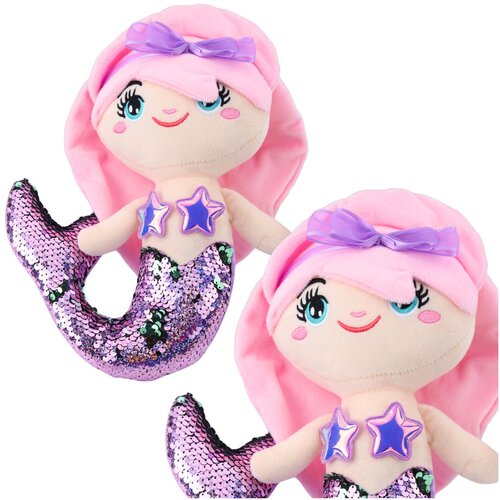  Plush Mermaid Cuddly Toy Tail Sequins Two-Color Purple 28cm Cijene