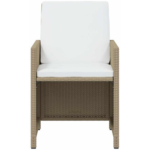  7-dijelni vrtni blagovaonski set od poliratana s jastucima bež 163 cm table length Slike