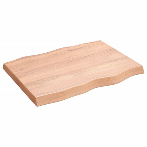vidaXL Mizna plošča svetlo rjava 80x60x6 cm obdelana trdna hrastovina Cene