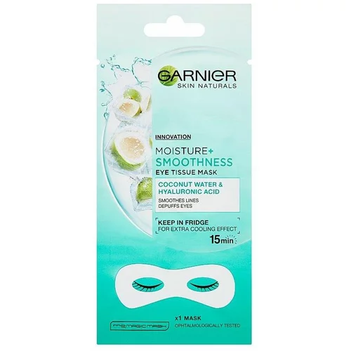 Garnier Skin Naturals Moisture+ Smoothness vlažilna maska za predel okoli oči 1 ks za ženske