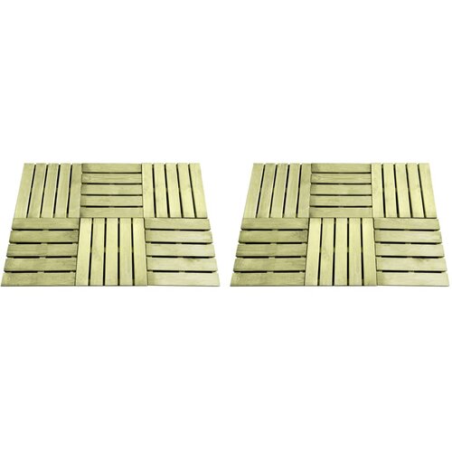 vidaXL Pločice za trijem 12 kom 50 x 50 cm drvene zelene Cijene