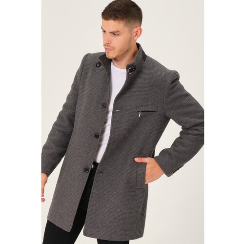 Dewberry PLT8367 MEN&amp;#039;S COAT-PLAIN GREY Slike