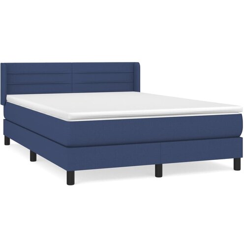 Maison Chic Box spring postelja - Vzmetna postelja z vzmetnico modra 140x190 cm blago SL7519, (21886976) Cene