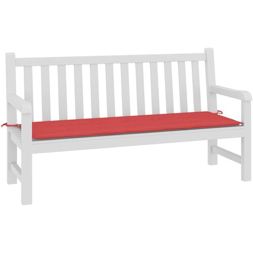  Jastuk za vrtnu klupu crveni 150 x 50 x 3 cm od tkanine Oxford Slike