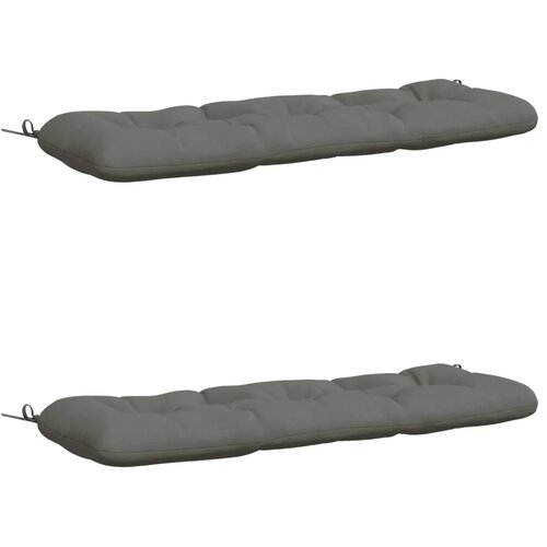  Jastučići za klupe VIANEN 2 kom. 100% poliester Siva - Siva 130 x 40 x 12 cm Slike