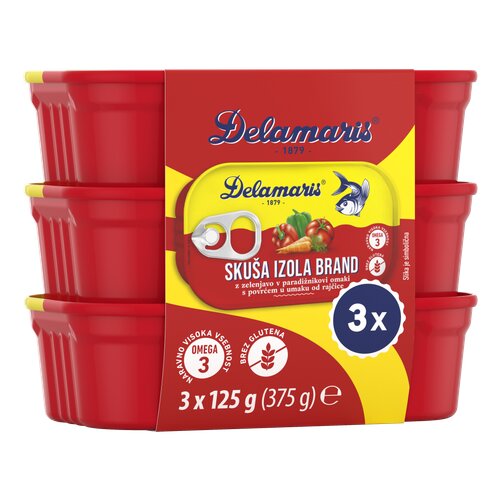 Delamaris skuša s povrćem Izola Brand 3-pack (3x125g) Cene