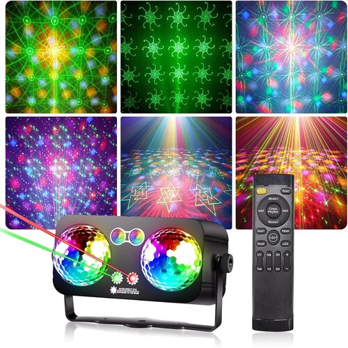 TOMSHINE 6-v-1 disko LED luč z daljincem Slike