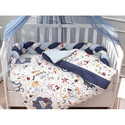 WALLXPERT Avantura Plavi, Beli i Crveni Set za Spavanje za Bebe Cene
