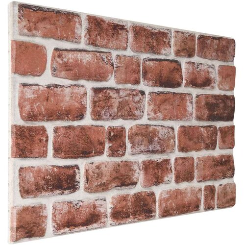 Zidne panele 10 pcs Tamno smeđa i bijela 100 x 50 cm EPS pjena - tamno smeđe i bijele boje Cene