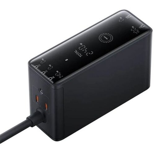 Baseus Kućni Punjač Display GaN Desktop, 3x USB-C/USB-A/DC, 240W+4x kabel, Black, P10163902112-00 Cijene