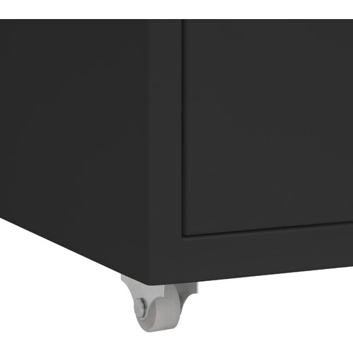  Mobilni ormarić za spise crni 28 x 41 x 69 cm metalni Slike