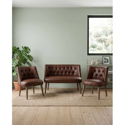 Atelier Del Sofa Az-Tkmln-01-Cvz set od 2 fotelje i dvoseda, braon Cene