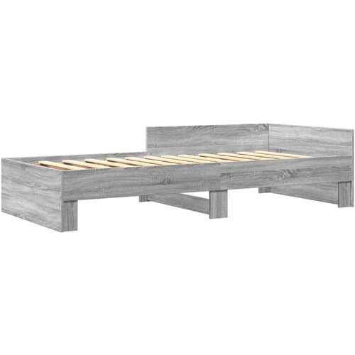 vidaXL Posteljni okvir siva sonoma 75x190 cm inženirski les, (21273410) Cene