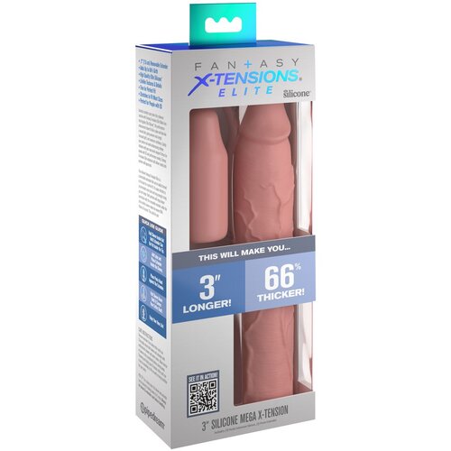 Pipedream X-TENSION Elite 3 - Obloga za penis z možnostjo rezanja (naravna) Slike