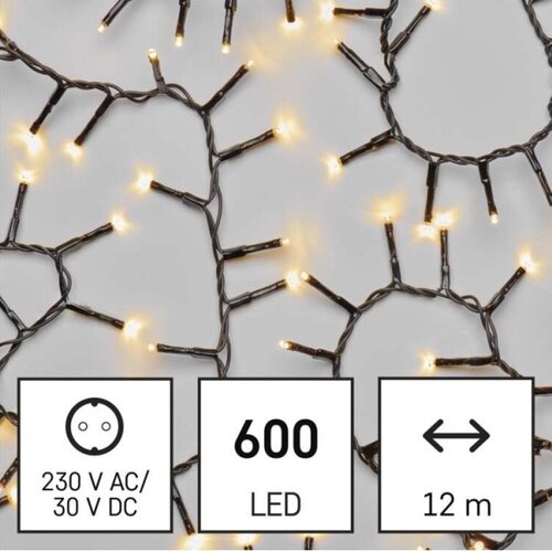  LED spolja&amp;scaron;nji svetlosni niz 600 LED/17 m IP44 topla bela Slike
