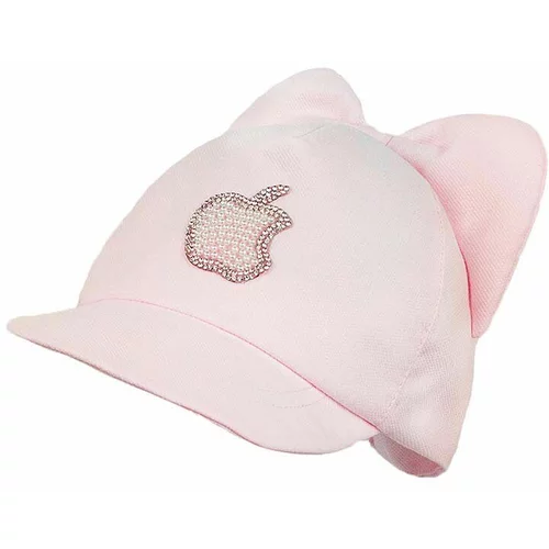 Jamiks Pamučna kapa sa šiltom za bebe ANTOINETTE boja: ružičasta, s aplikacijom
