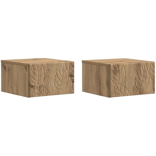 Stolna montirana na zid 2 pcs Hrast artisan 34,5 x 33 x 20 cm Cene