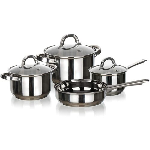 Banquet set od 3 šerpe sa poklopcima + duboki tiganj cuisino, inox Cene
