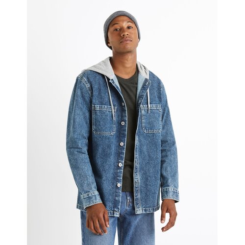 Celio Denim Shirt With Caoris Hood - Men Slike