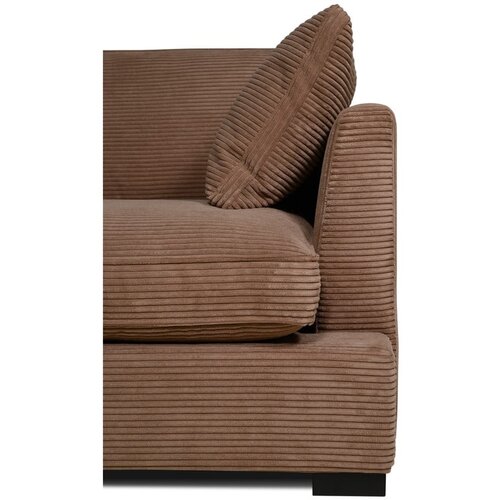 Scandic Svetlo rjava sedežna garnitura iz rebrastega žameta 132 cm Mobby &amp;ndash; Slike