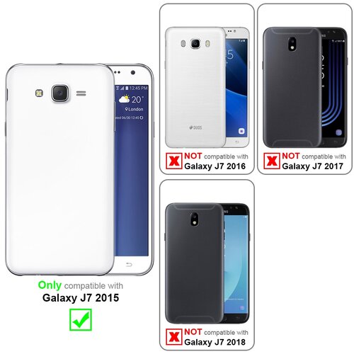  3x Celozaslonska za&amp;scaron;čitna folija, združljiva z Samsung Galaxy J7 2015 - Za&amp;scaron;čitna folija v transparentno s čarno - 3-pack Kaljeno steklo za za&amp;scaron;čito zaslona s trdoto 9H in 3D dotikom, (20553155) Slike
