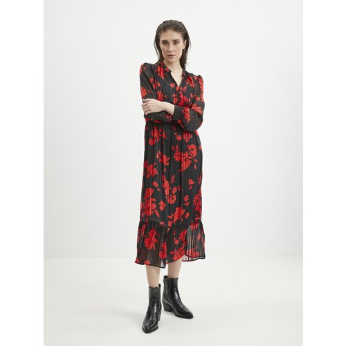 Orsay Red-black women&amp;#039;s floral dress - Ladies Slike
