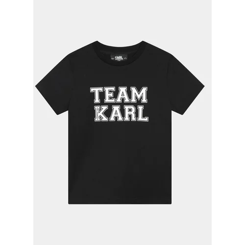 Karl Lagerfeld Kids Majica Z30049 S Črna Regular Fit