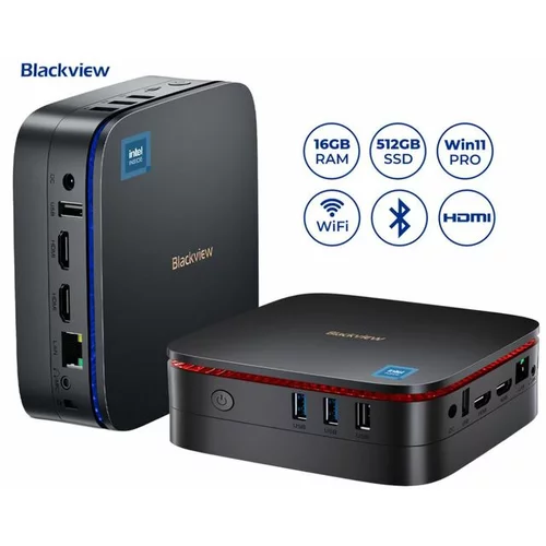 Blackview namizni mini računalnik MP60/Windows 11 PRO/Intel N95/16GB RAM/512GB SSD/Dual WiFi
