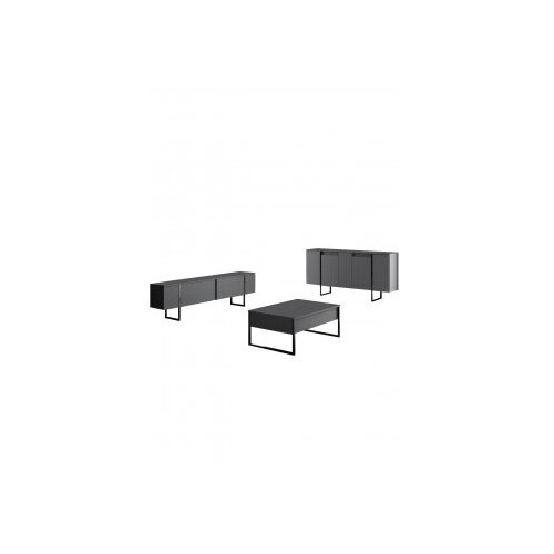 Hanah home komoda luxe anthracite black Slike