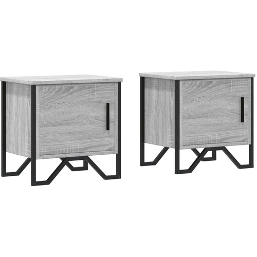 Maison Chic Dvo delni komplet Nočne omarice - Nočne mize siva sonoma 40x30x40 cm inženirski les, (21688395) Cene