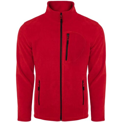 Dewberry 24601 5 Pocket Outdoor Full Zipper Fleece Jacket-RED Cene