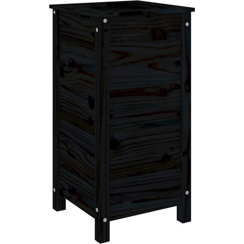 Maison Chic Vrtno cvetlično korito - Cvetlični Lonec črno 40x40x78 cm trdna borovina, (21788874) Cene