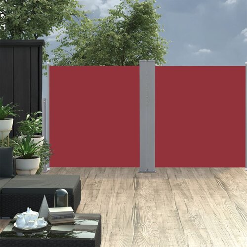 vidaXL uvlačiva bočna tenda 120 x 600 cm crvena Cijene