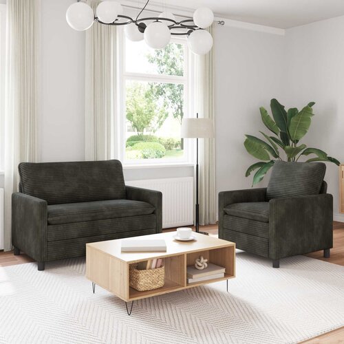  Set sofe 2 pcs Antracit Poliester Cene