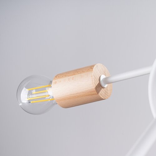 Sollux Lighting SL.1475 - Plafonski luster EMBER 5xE27/15W/230V bela/bež/buk Slike