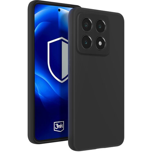 3mk Silikonski ovitek za Xiaomi 14T Pro odporen proti udarcem z vložkom iz mikrovlaken, Črna, (5000189964) Slike