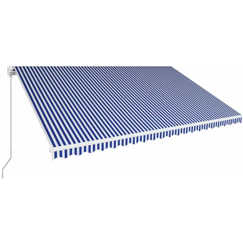 Tenda Ročno zložljiva tenda 500x300 cm modra in bela, (20692933)