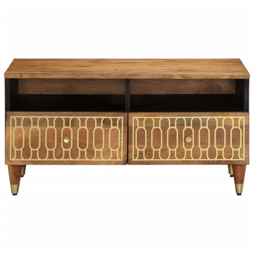 Maison Chic Klubska mizica - kavna mizica - Nizka mizica 80x54x40 cm trden mangov les, (21754999) Cene