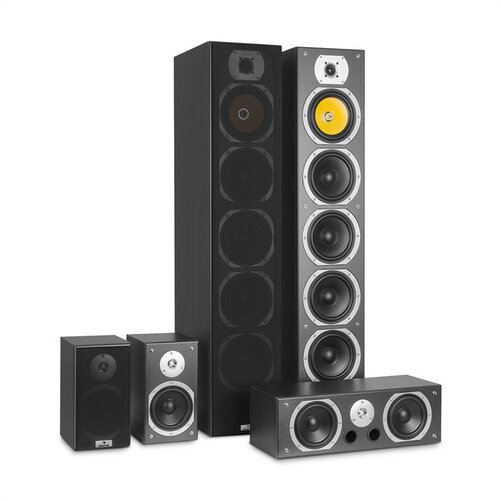 Auna V9B, prostorski (surround) zvočniki, set 5 boksov, 440W RMS, črni Cene