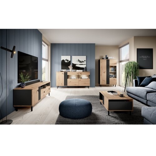  TV komoda BADIA hrast/antracit Slike