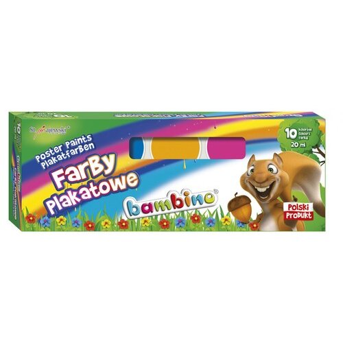 Bambino Komplet plakatnih barv - 10 barvnih odtenkov, 20 ml, (22138269) Cene