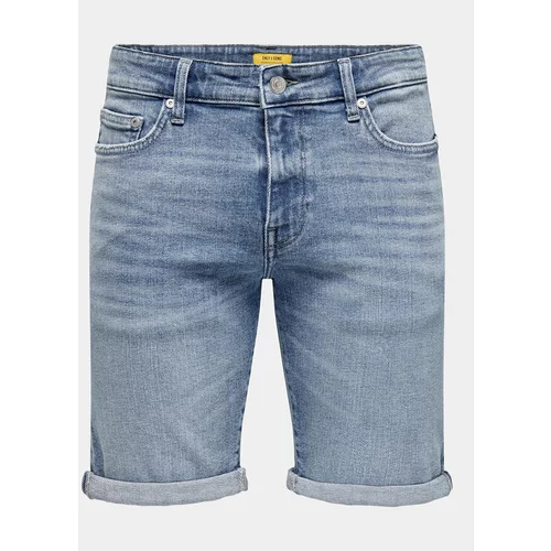 Only & Sons Jeans kratke hlače Ply 22028772 Modra Slim Fit