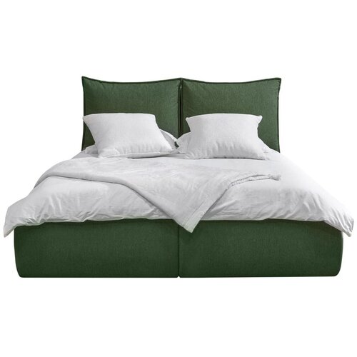 Bobochic Paris Tamno zeleni tapecirani bračni krevet s prostorom za odlaganje s podnicom 180x200 cm Garance &amp;ndash; Slike