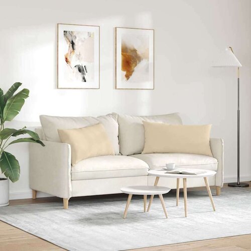 VidaXL jastučići za sofu 2 pcs krema 80 x 40 cm tkanina Slike