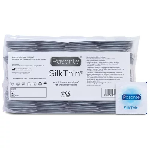 Pasante Silk Thin Condoms - 144 Pieces