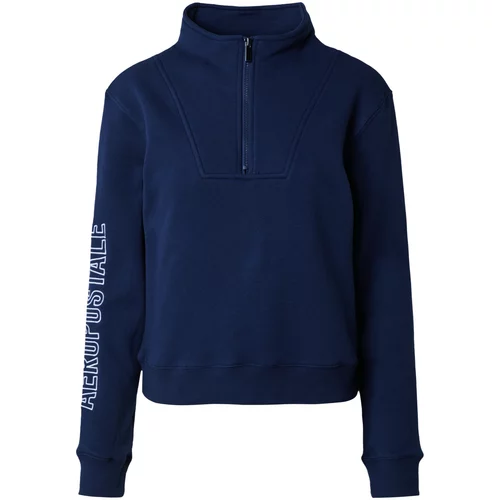 AÉROPOSTALE Sweater majica mornarsko plava / bijela