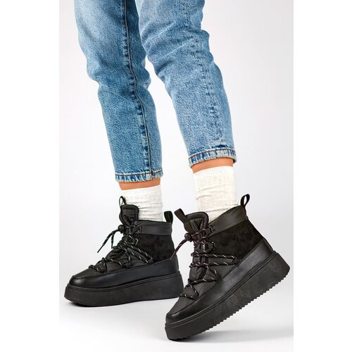 Primohurt Black snow boots with a cuff, insulated women&amp;#039;s winter boots with a thick sole Slike